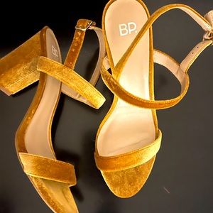 BP Lola Gold Velvet Heels
